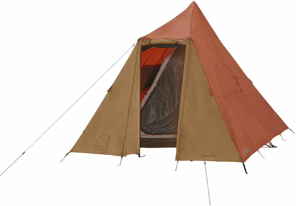  NORDISK ノルディスク アウトドア 国内正規品 テント Thrymheim 3 PU キャンプ ティピー型 ポールフリー フルオープン メッシュウィンドウ 軽量 コンパクト 換気 122055