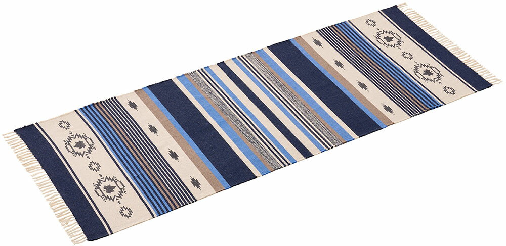 【20日限定 MAX3,000円OFFクーポン】 ロゴス LOGOS アウトドア LOGOS コットンラグ 240×90cm ブルー ラ..