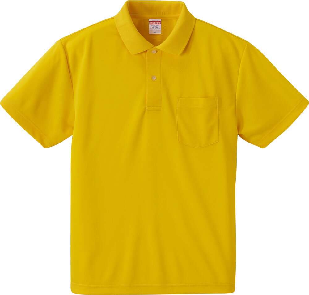 【スーパーセール期間中 MAX5,000円OFFクーポン！】 ユナイテッドアスレ UnitedAthle 【男女兼用 トレーニングウェア】 4.1オンス ドライアスレチックポロシャツ ポケット付 XS～XL 591201 190