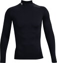 【マラソン期間中 2万円以上で1,500円OFFクーポン!】 アンダーアーマー UNDER ARMOUR UAヒートギアアーマー コンプレッション ロングスリーブ モック シャツ メンズ 長袖 トップス ベースレイヤー インナー アンダーシャツ トレーニング ジム 1369606 001