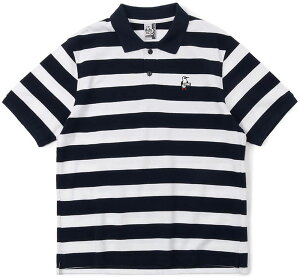 【2/10まで！最大2100円OFF！】 チャムス　CHUMS アウトドア ブービーボーダー ポロシャツ Booby Border Polo Shirt シャツ ポロT 襟付き メンズ レディース 刺繍ロゴ レジャー コットンシャツ CH021192 W011