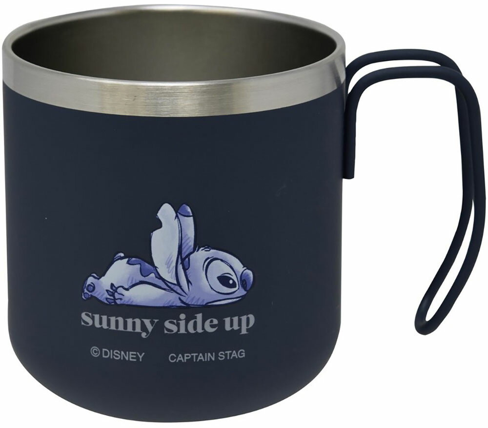 キャプテンスタッグ CAPTAIN STAG アウトドア ディズニー ダブルステンレスマグカップ300 リロ&スティッチ/ブレイク MA2334