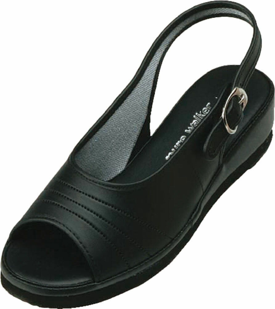 【マラソン期間中 2万円以上で1,500円OFFクーポン！】 ピュアウォーカー pure walker ナースサンダル レディース サンダル 病院 看護師 ナースシューズ 靴 フットウェア 衝撃吸収フォーム 低反発 長時間 静音性 40mmヒール 2E相当 PW7601 9