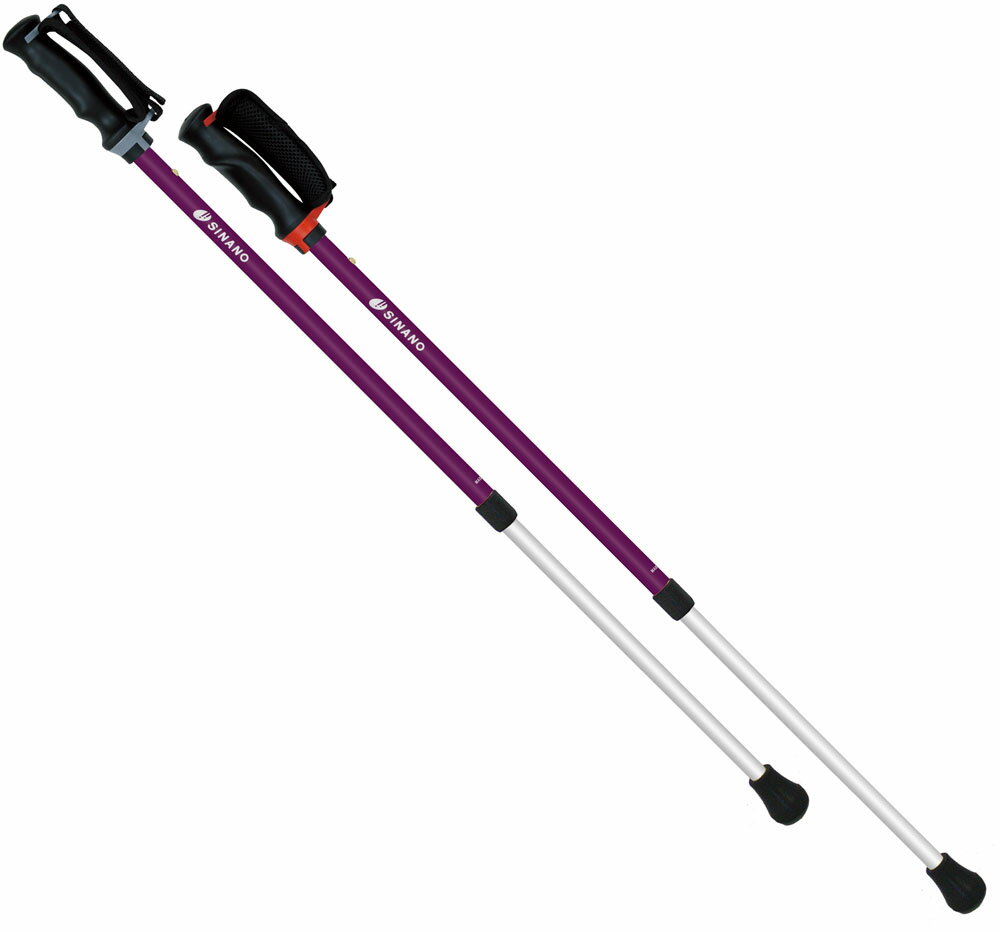【12/1ワンダフルデー限定 P10倍】 シナノ SINANO あんしん2本杖 パープル 対応身長127-181cm ウォーキ..