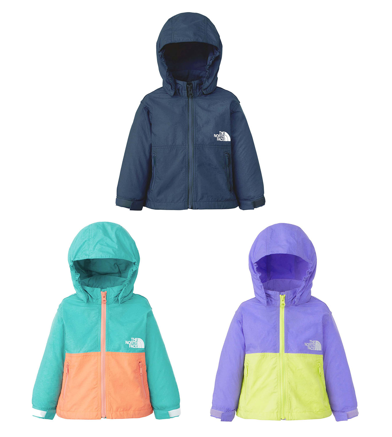 【スーパーセール開始28h限定 全品5％OFFクーポン！】 THE　NORTH　FACE ノースフェイス アウトドア ベビーコンパクトジャケット ベビー B Compact Jacket フード付き ロゴ入り 撥水 アウター 上着 NPB72310