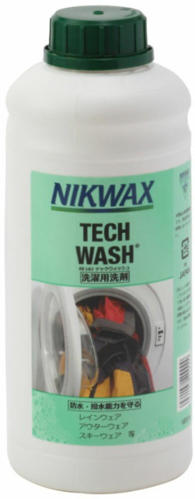 NIKWAX ニクワックス アウトドア テックウォッシュ 1L 洗剤 スポーツウェア アウトドアウェア ギア 洗濯 撥水 防水 レインウェア ジャケット スキーウェア フリース テント キャンプ EBE183