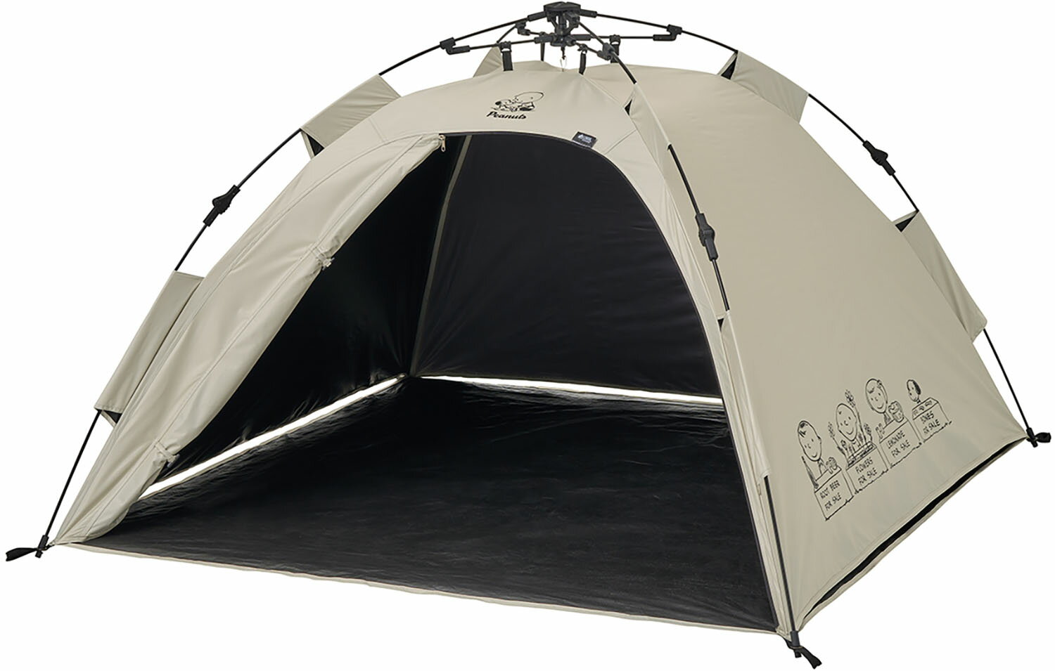 ロゴス LOGOS アウトドア SNOOPY PEANUTS 75YEARS ソーラー Q-TOP フルシェード UVカット 遮光 ワンタ..