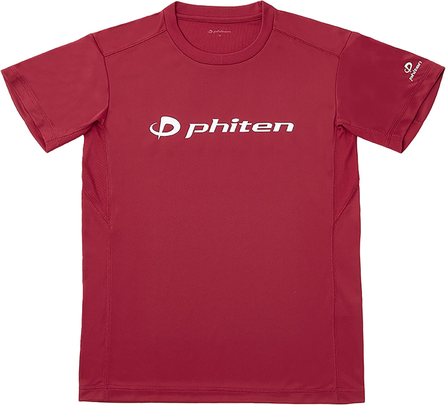 【25日限定 MAX3,000円OFFクーポン】 ファイテン Phiten RAKUシャツ 半袖 エンジ/ホワイト L JG578005