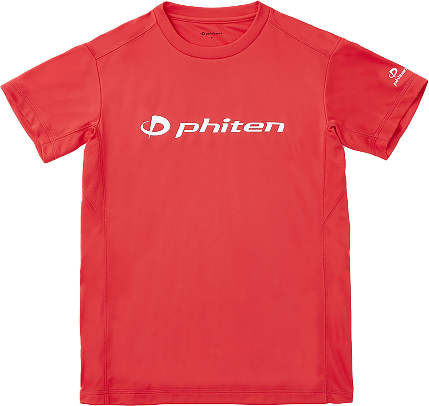 【25日限定 MAX3,000円OFFクーポン】 ファイテン Phiten RAKUシャツ 半袖 レッド/ホワイト 3XO JG579009