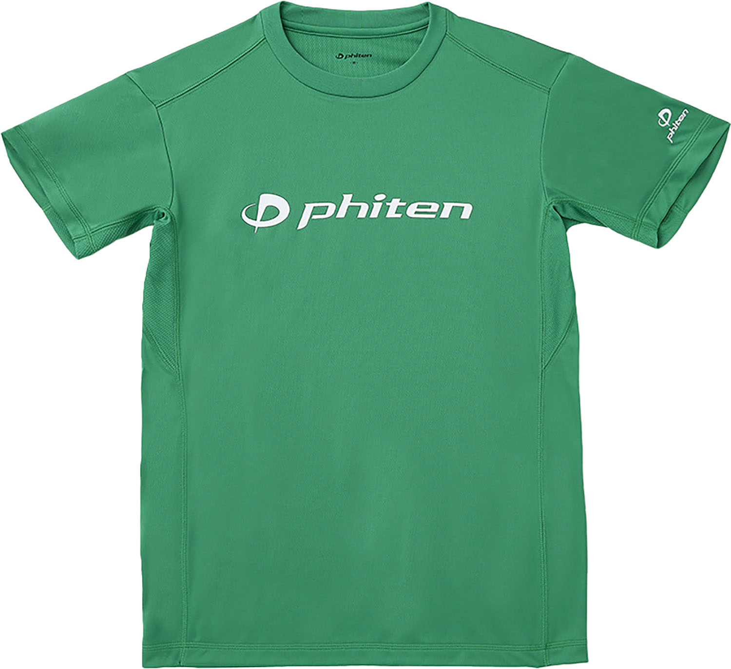 【25日限定 MAX3,000円OFFクーポン】 ファイテン Phiten RAKUシャツ 半袖 グリーン/ホワイト S JG582003
