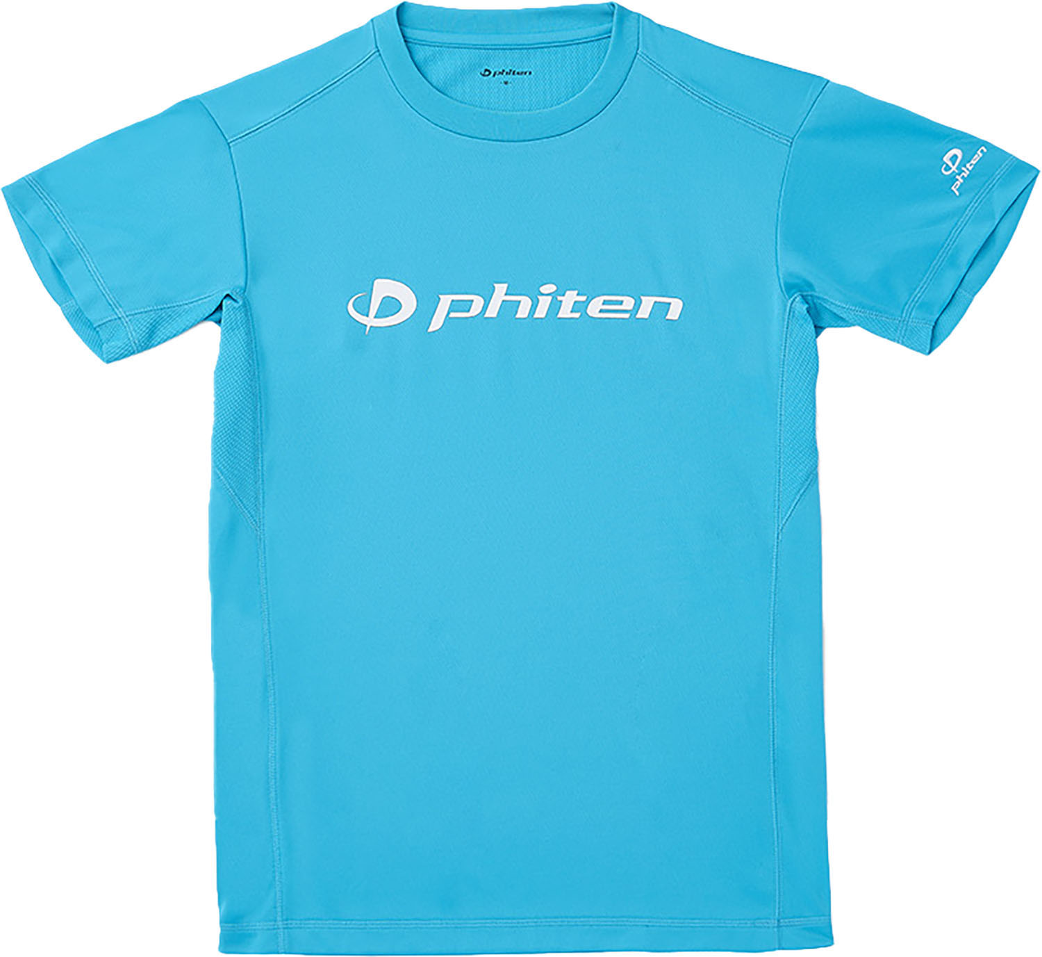 【25日限定 MAX3,000円OFFクーポン】 ファイテン Phiten RAKUシャツ 半袖 ターコイズ/ホワイト 3XO JG583009