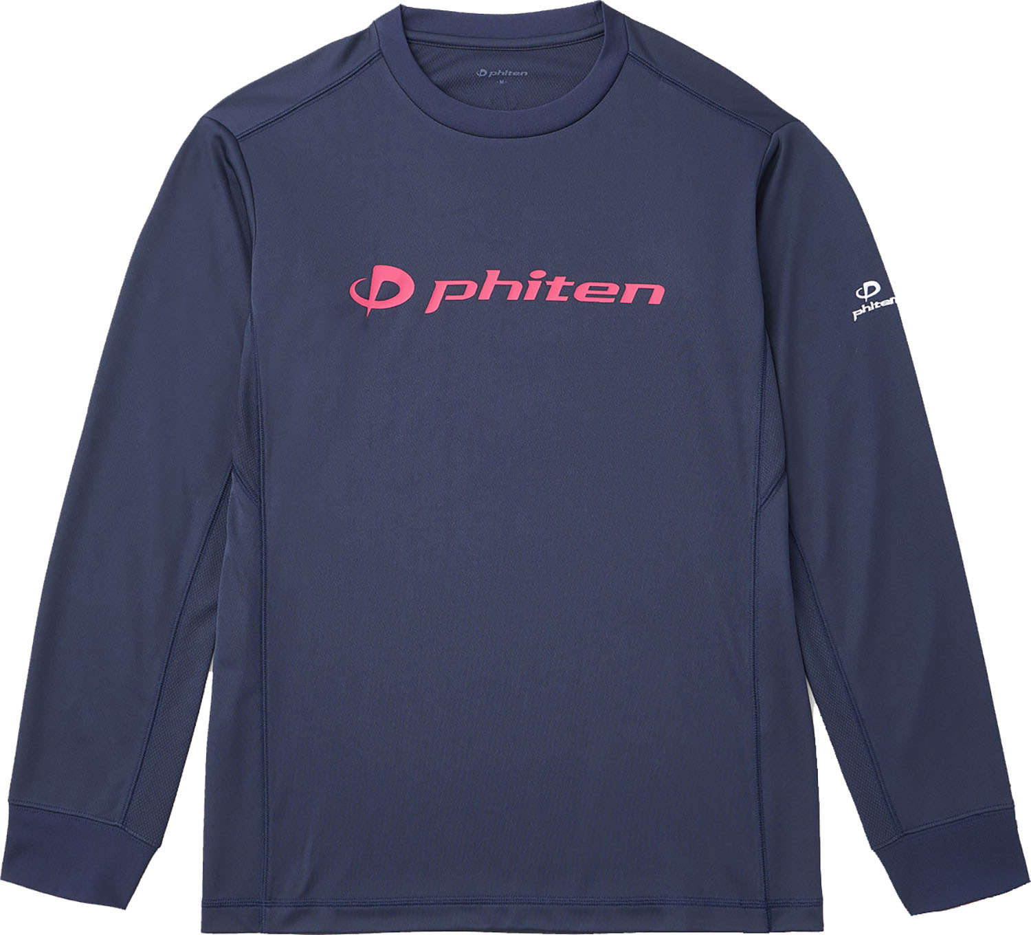 【25日限定 MAX3,000円OFFクーポン】 ファイテン Phiten RAKUシャツ 長袖 ネイビー/ピンク S JG626003