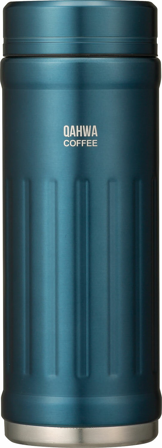 ディーエスケー DSK.pig アウトドア カフアコーヒーボトル2 ブルー 400ml 水筒 珈琲 保温 保冷 テフロン加工 広口 真空2層構造 エンボスデザイン スリム 洗いやすい ビジネス レジャー 869467