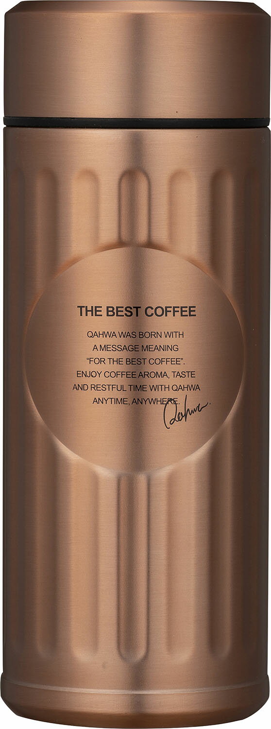 カフア QAHWA アウトドア 抗菌カフアコーヒーボトル カッパー 水筒 保温ボトル 珈琲専用 広口 洗いやすい ステンレス 外側抗菌仕様 内面テフロン加工 真空二層構造 オフィス ランチ 866565