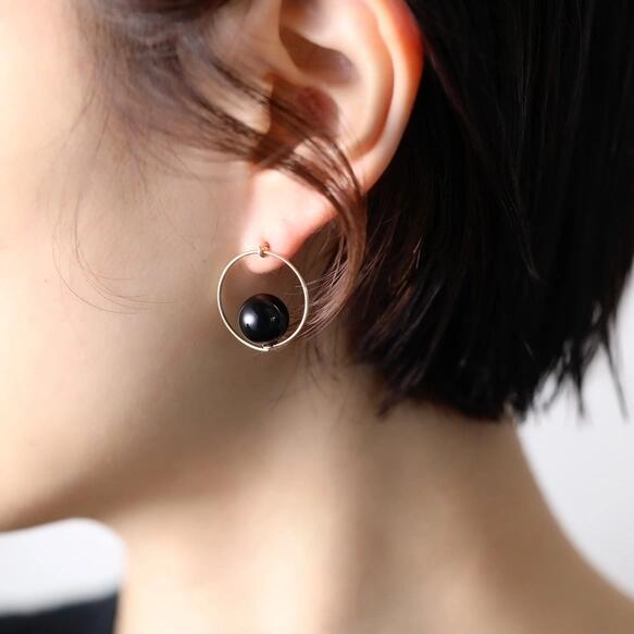 14kgfピアス◇天然石 circleピアス ...の紹介画像2