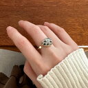 シルバー925◇hook ring ペアシェイプダルメシアンジャスパーのフックリング フォークリング C字リング 18金コーティング 指輪 ゴールド フォークリ...