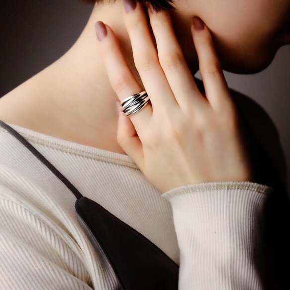 〈シルバー925〉メンズ ボリューム シルバーリング ivyring 5〜25号 スターリングシルバー 必ずサイズが見つかる指輪 大きいサイズ指輪 渋い 燻し いぶし加工 クロスリング ギフト ラッピング ユニセックス　送料無料 鋳造製品【受注生産】 3