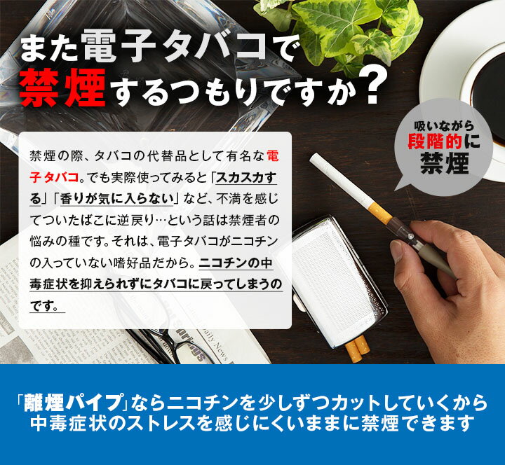 禁煙グッズ お試し 送料無料【離煙パイプ トライアルセット】日本製 禁煙グッズ 吸いながら 禁煙 ストレスフリーな禁煙方法 人気の禁煙グッズ 離煙パイプのお試しセット 【ゆうパケット発送】COPD 体験ストロー付き