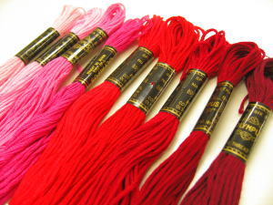 オリムパス　ししゅう糸（2＊赤系）＊刺繍糸刺しゅう糸【同色3本以上はお取り寄せの場合がございます。ご了承くださいませ】