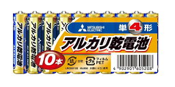 三菱電機　アルカリ乾電池 単4形LR03N/10S(10本入×1パック)　【形名コード:49J696】※代引き不可※