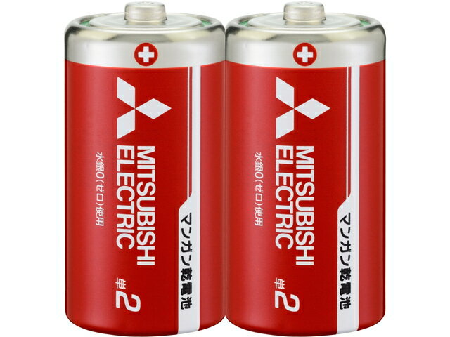 三菱電機　マンガン乾電池(赤) 単2形R14PD/2S(2本入×10パック)　【形名コード:49E105】※代引き不可※