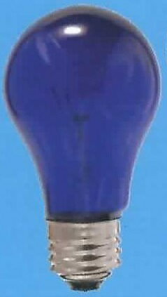 旭光電機　一般球耐熱透明カラーランプ PS55 E26 110V-40W(BT) ブルー 