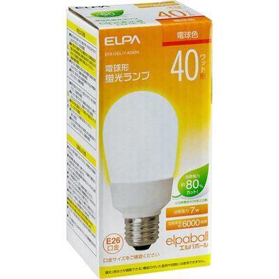 セール品　ELPA電球形蛍光ランプ エルパボールEFA10EL/7-A042H【No.1892-2】(電球色/40W形)