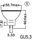 岩崎電気　JR12V45WUV/NK5/HA2アイ ダイクロクールハロゲン plus (省電力タイプ) 12V用 φ50(75W形)
