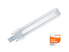メーカー：OSRAM(オスラム) メーカー品番：DULUX S 13 W/840 電力：13.00 W 演色評価指数：Ra 80 色温度：4000 K 長さ：177.0 mm ベース：GX23 光束：900 lm 光色：LUMILUX Cool White ガラス管径：12.0 mm 定格ランプ残存率：8,000時間