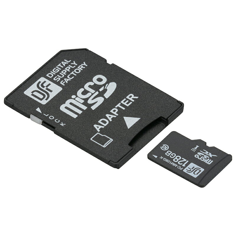 オーム電機　マイクロSDメモリーカード 128GB 高速データ転送　PC-MM128G-K【品番:01-0758】