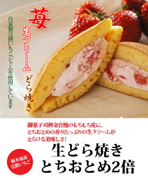 【日本ギフト大賞　栃木賞受賞】生どら焼きとちおとめ2倍　12個入り/クリームどら焼き/