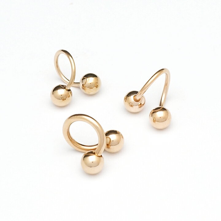 [ チタン ] スパイラルバーベル (ローズゴールド) / ピアス ボディピアス ボディピ スパイラル シンプル ベース お客様からの声をカタチに スタンダード クリスマス