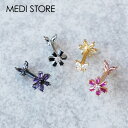 【FLOWER】 [ ダブルフェイス ] フラワー×バタフライmini / 花 ボディピアス ピアス ジュエル フラワー 蝶 小ぶりピアス 可愛い キレイ目 14G（1.6mm） 18G（1.0mm） CuK0