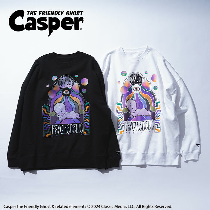 【Casper】SWEAT SHIRTS / キャスパー ビッグサイズ スウェットプルオーバー サイケデリック