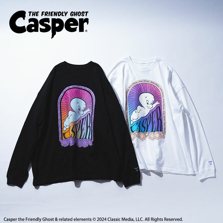 【Casper】LONGSLEEVE TEE / キャスパー ロングスリーブ 長袖Tシャツ フラワー サイケデリック