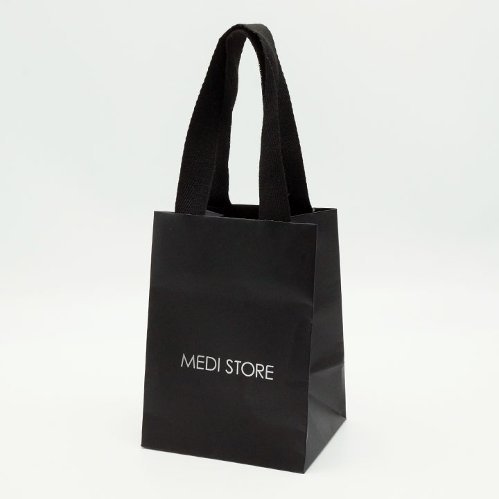 楽天ボディピアス専門店 MEDI STORE黒ギフト用紙バッグ（one size） / ギフト gift プレゼント 大人ギフト ラッピング 紙袋　手提げ 高級感 高見え お洒落 男女 ユニセックス black 黒色