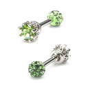 プリンセスカップ×Crystal (シルバー) / ボディピアス ボディピ 軟骨ピアス ヘリックス ロブ ジュエル キラキラ かわいい キレイ目 14G(1.6...