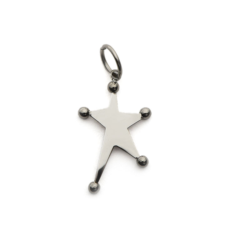 【CUS】SS変形スタ−TOP / 星 スター チャーム ステンレス 個性的 ネックレストップ ペンダントトップ カジュアル キレイ クリスマス