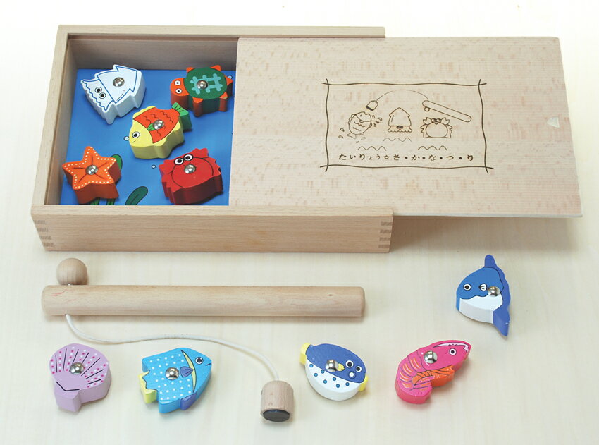 【ままごとキッチン・ままごと・流し台・木製ままごとキッチン・おもちゃ冷蔵庫・クリスマスプレゼント・お誕生日プレゼント】【木おもちゃ・パズル・ゲーム・魚釣り】魚釣りゲームのサムネイル