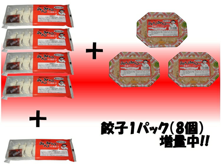 【送料無料】みんみんの餃子40個 チャーハン3パック お試しセット【餃子 ぎょうざ ギョーザ】富山より全国へお届けいたします【RCP】【お中元】【のし】