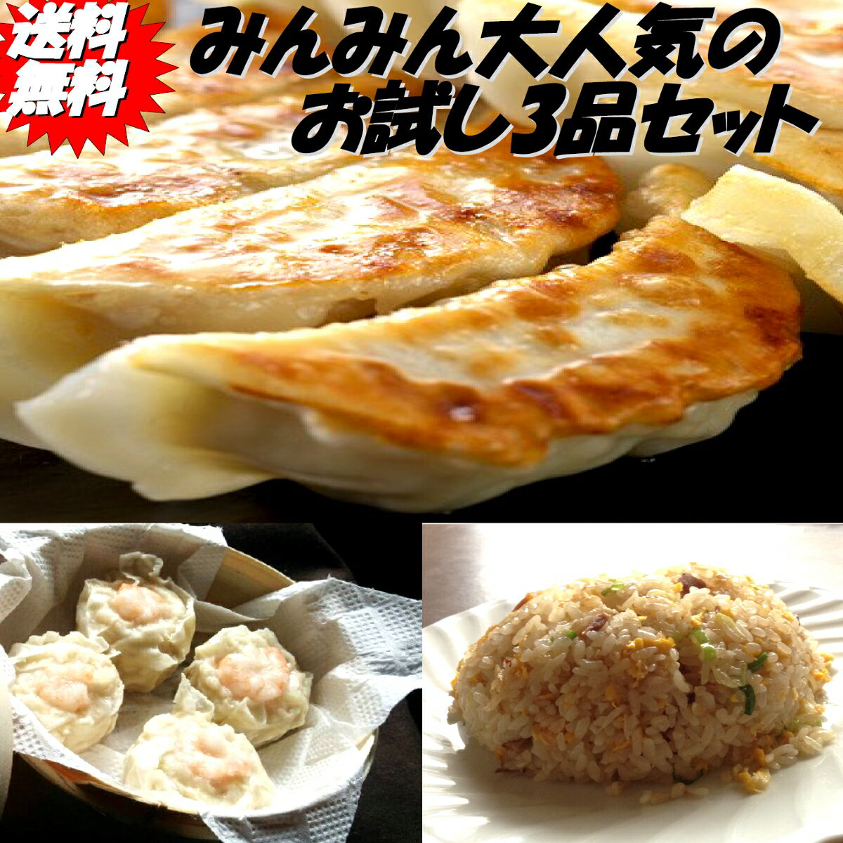 【送料無料】みんみん お試しセット 餃子24個 チャーハ...