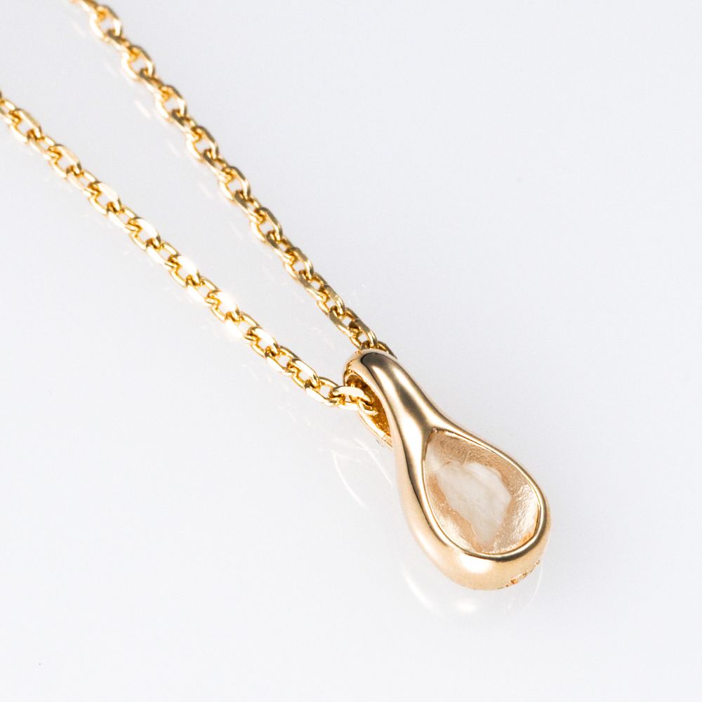 遺骨ペンダント ピュア一粒のしずく 遺骨ネックレス 完全防水 しずく 人間 おしゃれ かわいい 小さい 10金 K10 ピンク ホワイト イエロー ゴールド 遺骨 納骨 遺灰 骨 手元供養 メンズ レディース ユニセックス ジュエリー