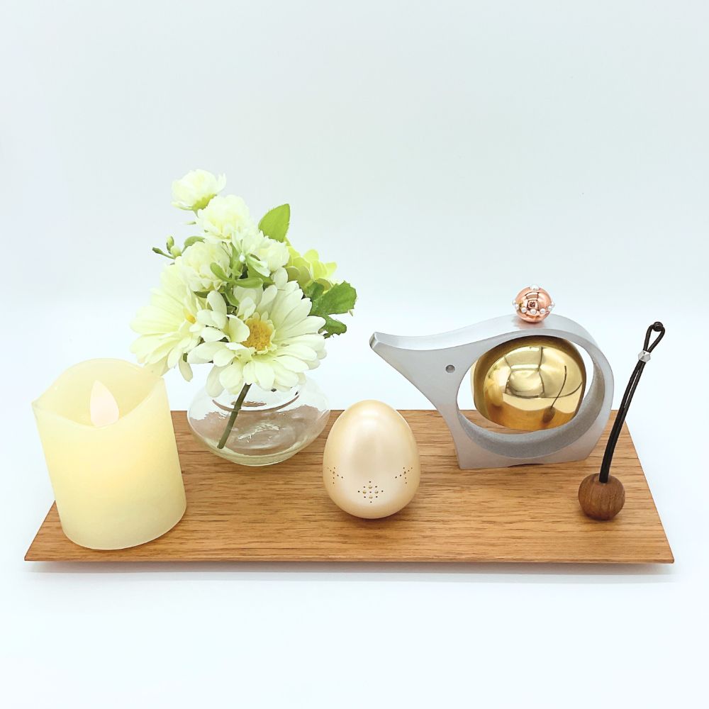 コンパクト かわいい ミニ仏壇 セット 飾り台 ぞうりん 骨壺 6点 セット 小さな祈りのステージ 飾り台 たまごころ 赤ちゃん 仏壇 子供 手元供養 死産 ミニ 流産 誕生死 お仏壇 ミニサイズ シンプル おしゃれ リン おすすめ 人気 可愛い 真鍮 日本製 国産 ミニ骨壷