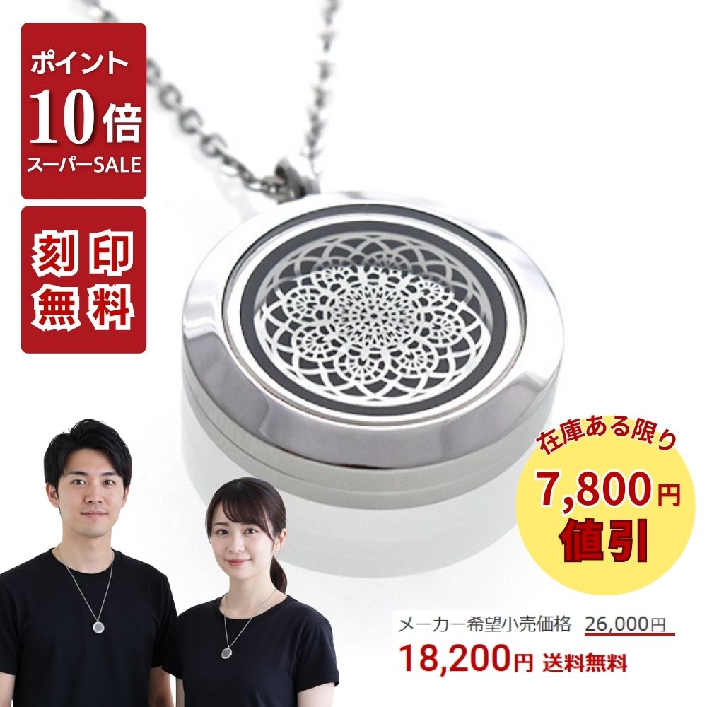 【P10倍＋7800円値引｜スーパーセール期間中｜12/4～12/11限定】 遺骨ペンダント 生活防水 名入れ 刻印 ラウンド レース ステンレス製 金属アレルギー ネックレス ジュエリーケース付 アクセサリー 遺骨 遺灰 持ち歩き メモリアル レディース メンズ 女性 男性 遺骨入れ 仏具