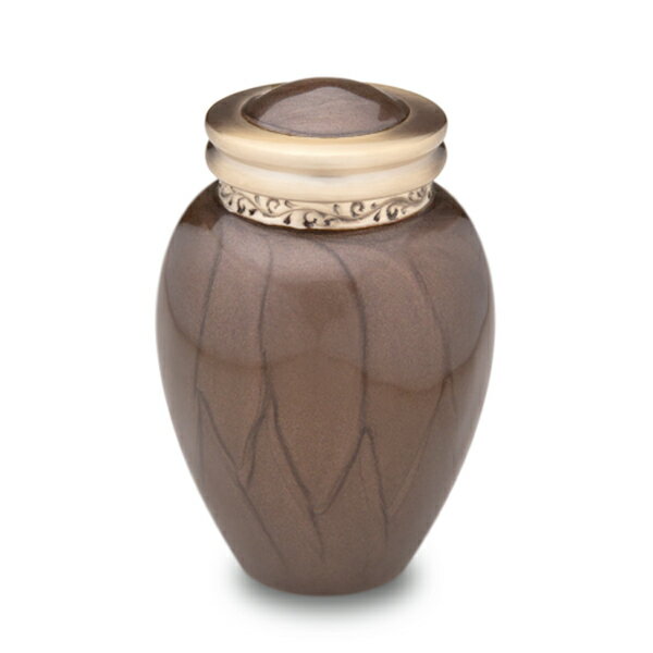 あす楽 ミニ骨壷 分骨用 手元供養 パールブレッシング ブラウン 真鍮製 手元供養専門店 ミニ 骨壺 骨壷..