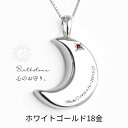 遺骨ペンダント 遺骨ネックレス 刻印 月2 誕生石 名入れ ホワイトゴールド 18金 14金 K18 人間 ペット 小さい おしゃれ かわいい 月 生活防水対応...
