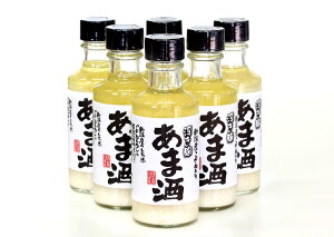 甘酒 《あま酒小瓶×6》 米麹 ノンアルコール 砂糖不使用 新潟老舗蔵元の浮き麹 あま酒