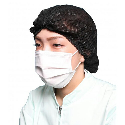 Rakuten - モブキャップ(ブラック)2000枚