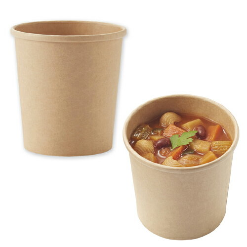 未晒フードカップ深型(460ml)片面PE 25個 HEIKO