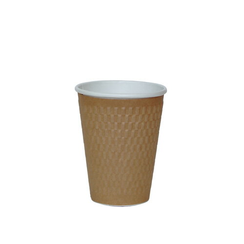 ［二重構造］(KM紙コップ)耐熱紙コップ12-13オンス 400ml KMW-360(ナチュラル)業務用 1000個/ ホットドリンク用 おしゃれなデザイン。